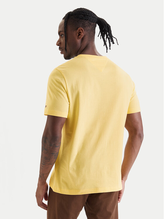 Tommy Hilfiger Tommy Hilfiger Camiseta Brand Love MW0MW42365 Amarillo Regular Fit