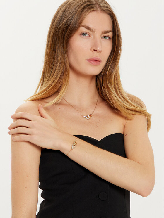 Tory Burch Намисто Tory Burch Interlocking Wishbone Pendant 161070 Золотий
