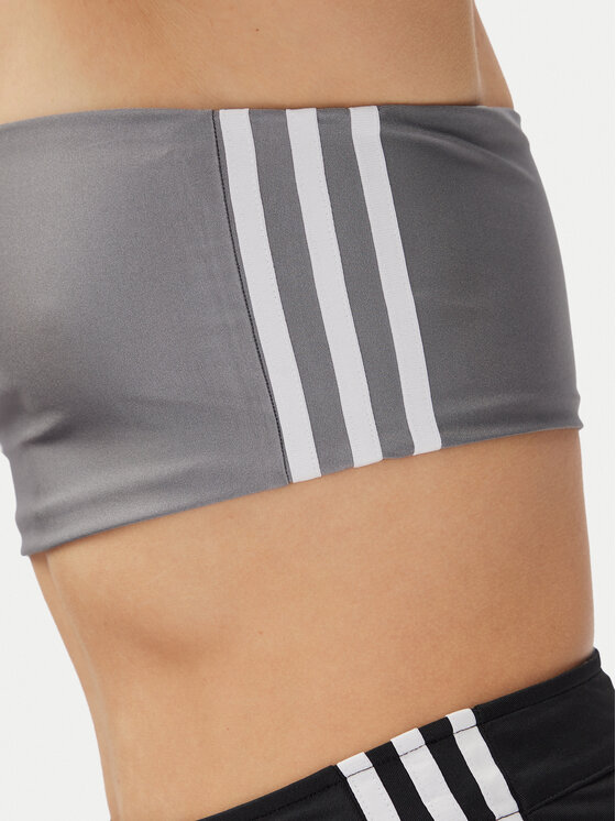 adidas adidas Топ 3-Stripes JD3385 Сірий Slim Fit