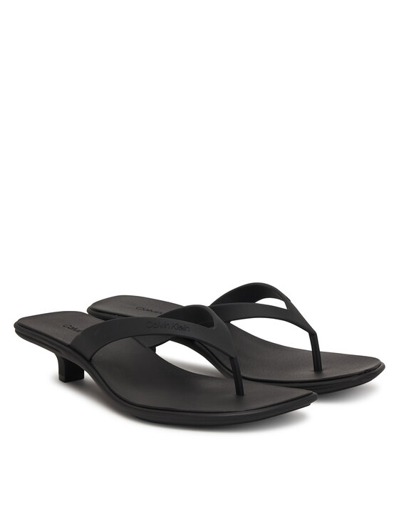 Calvin Klein Žabky Calvin Klein Flip Flop Kitten Heel Thong Tpu HW0HW02965 Čierna