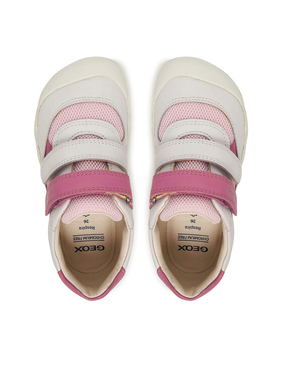 Geox Sneakersy Geox B Steppieup Girl B6563A 08514 C0406 Biały