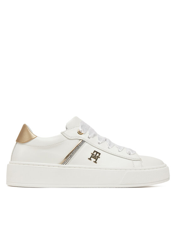 Tommy Hilfiger Sneakersy Tommy Hilfiger Low Cut Lace-Up Sneaker T4A9-33933-0206 S Biały