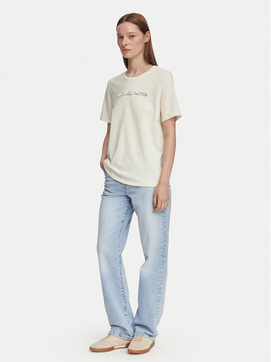 MICHAEL Michael Kors MICHAEL Michael Kors Camiseta MT6524Y97J Crema Regular Fit