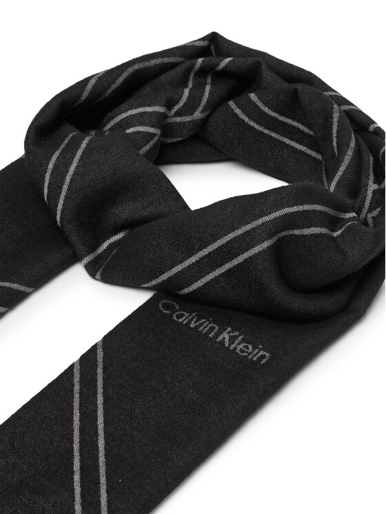 Calvin Klein Sál Calvin Klein Emblem Repeat Lw Shawl W Fringes LV04F8074G Fekete