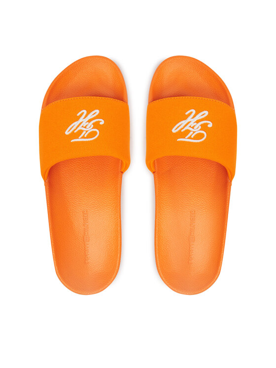 Tommy Hilfiger Nazouváky Tommy Hilfiger Th Script Pool Slide FW0FW09286 Oranžová