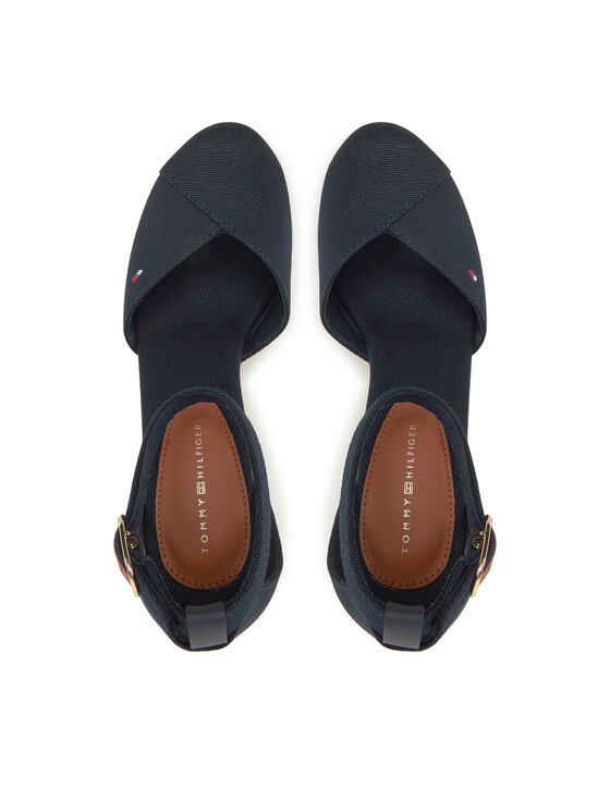 Tommy Hilfiger Κλειστά παπούτσια Tommy Hilfiger Flag High Wedge Espad Closed Toe FW0FW08494 Σκούρο μπλε