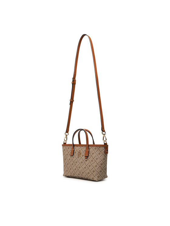 Tommy Hilfiger Kabelka Tommy Hilfiger Th Monoplay Mini Tote Le AW0AW18848 Hnědá