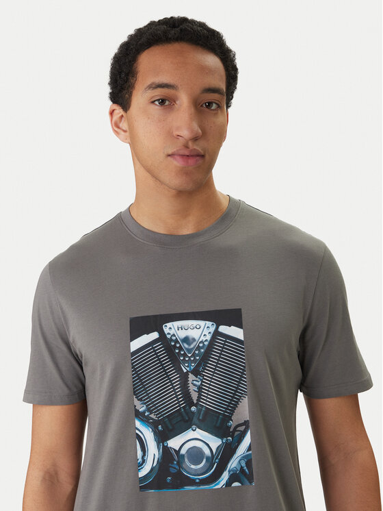HUGO HUGO Camiseta Dostino 50557674 Gris Regular Fit