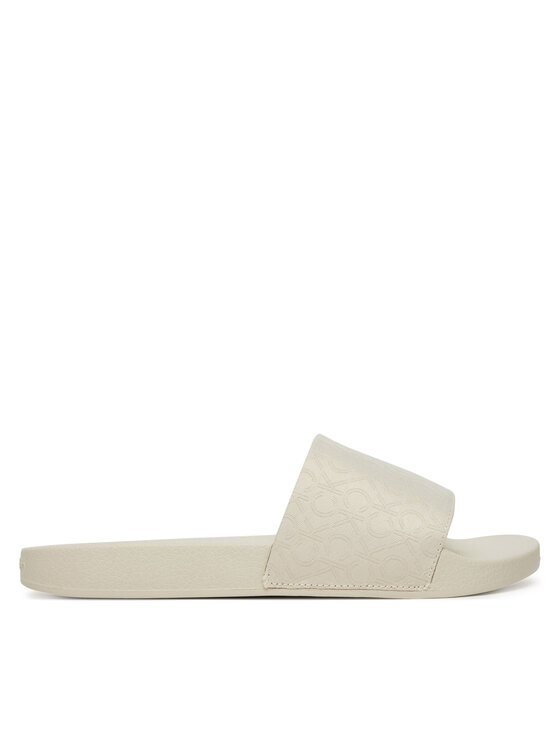 Calvin Klein Klapki Calvin Klein Pool Slide - Jacq HW0HW02420 Écru