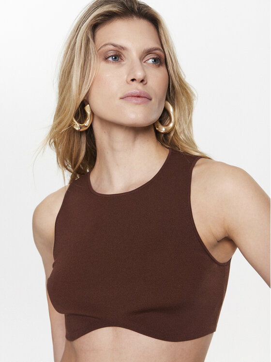 Patrizia Pepe Patrizia Pepe Топ 8K0110/K082-B754 Коричневий Slim Fit