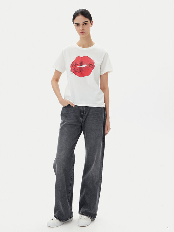 JDY JDY Camiseta Daisy 15348400 Blanco Regular Fit