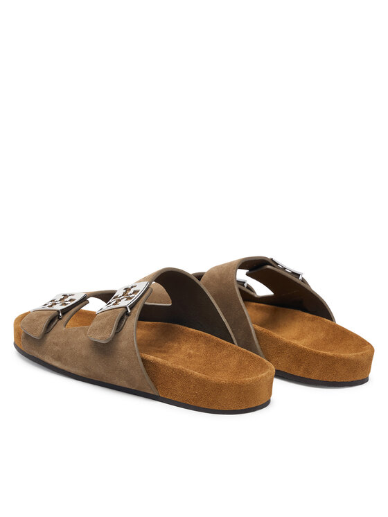Tory Burch Шльопанці Tory Burch Mellow Slide 171151 Коричневий