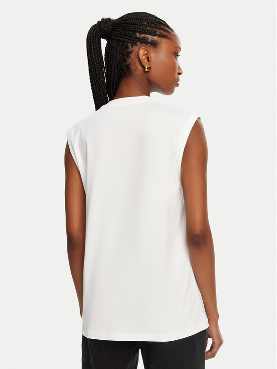 Balmain Balmain Топ CF1ED001BB02 Білий Relaxed Fit