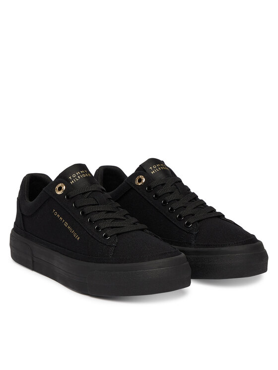 Tommy Hilfiger Tenisice Tommy Hilfiger Th Foxing Platform Canvas FW0FW09480 Crna