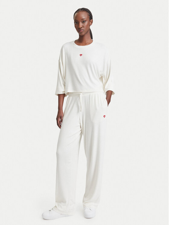 HUGO HUGO Camiseta de pijama Heart 50566668 Crema Relaxed Fit