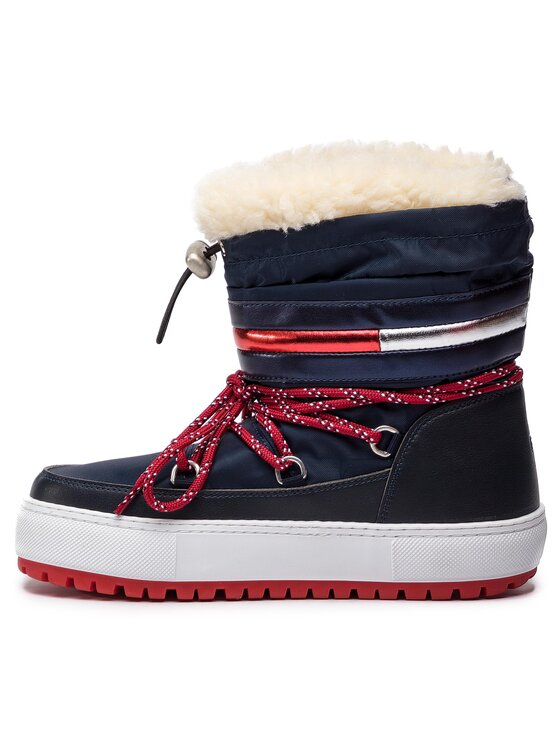 Tommy Jeans Stivali da neve Tommy Jeans Corporate Snowboot EN0EN00418 Blu scuro