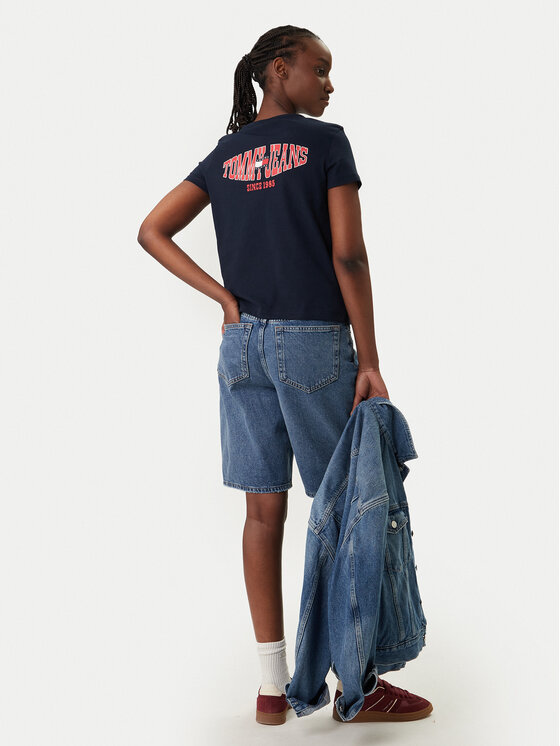 Tommy Jeans Tommy Jeans Camiseta Wavy Flag DW0DW22274 Azul marino Regular Fit