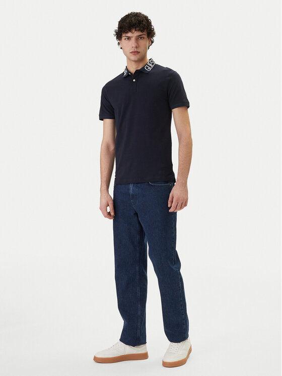 Guess Guess Polo M6GP66 K3070 Azul marino Slim Fit