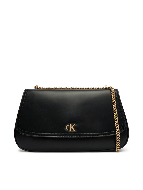 Calvin Klein Geantă Calvin Klein Ck Convertible Chain Medium Bag LV04F3171G Negru