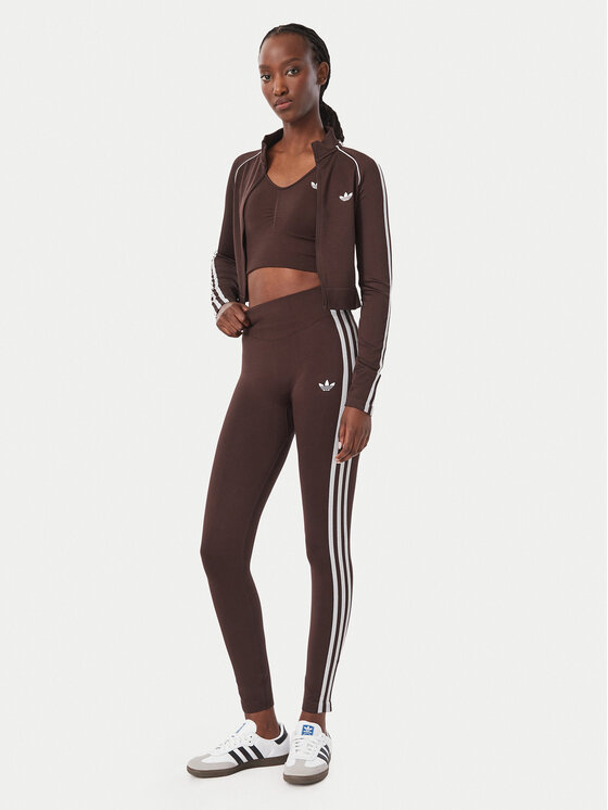 adidas adidas Sujetador deportivo Essentials 3 Stripes Seamless Bralette KZ4107 Marrón