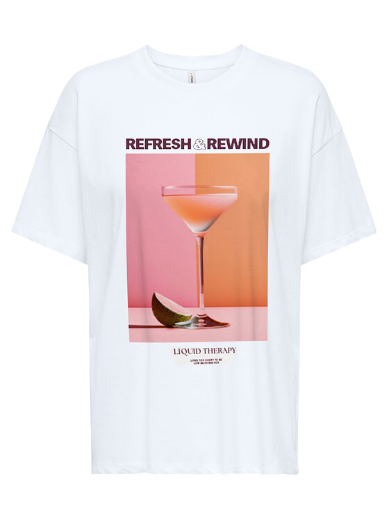 ONLY ONLY Camiseta Vivvi 15346761 Blanco Regular Fit