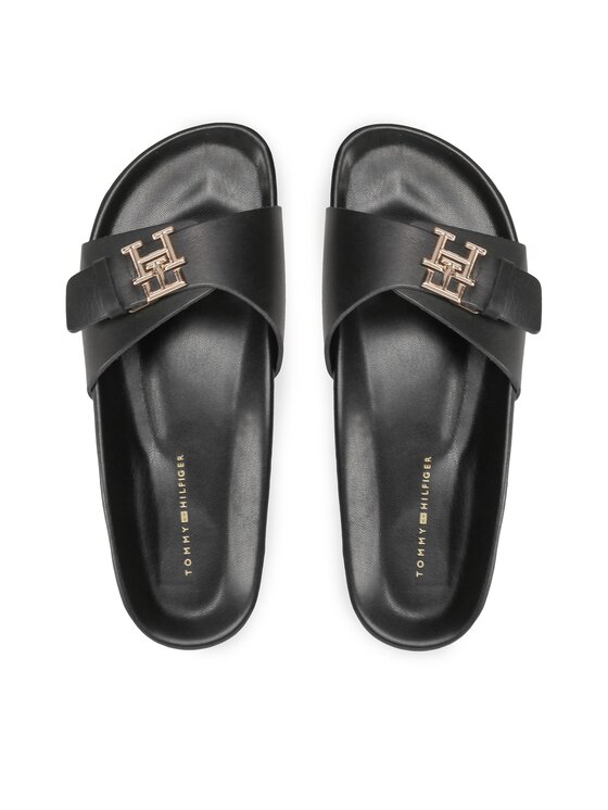 Tommy Hilfiger Şlapi Tommy Hilfiger Th Mule Sandal FW0FW07134 Negru