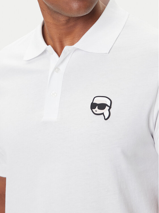 KARL LAGERFELD KARL LAGERFELD Pólóing 745710 500224 Fehér Regular Fit