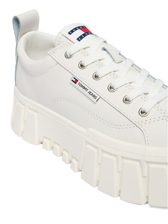 Tommy Jeans Αθλητικά Tommy Jeans Tjw Vulc Flatform Leather EN0EN03008 Λευκό