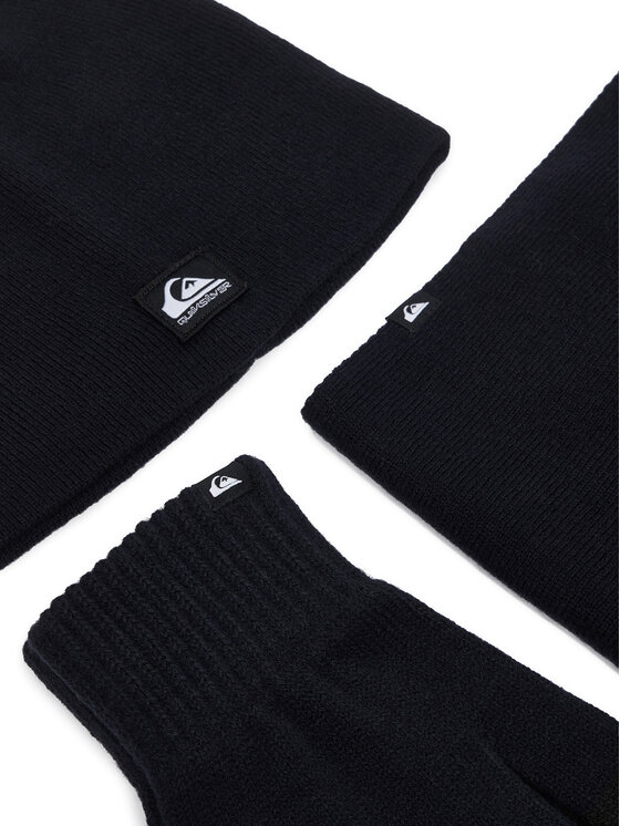 Quiksilver Комплект шапка, шал тип комин и ръкавици Quiksilver CWBEO-QS-SM346-002-AW26 Тъмносин