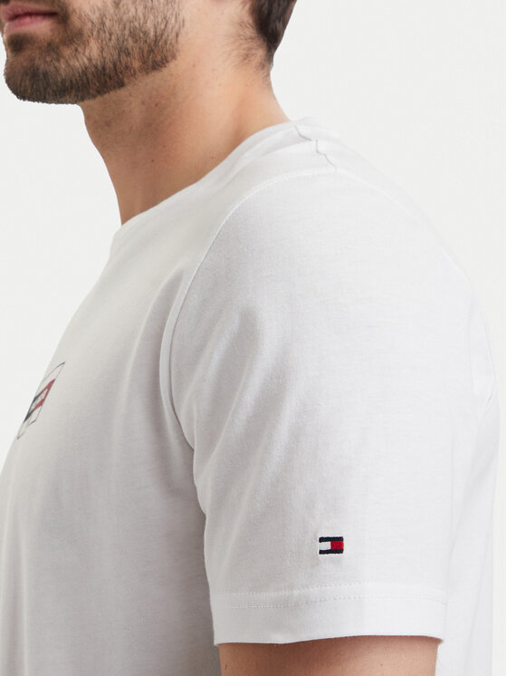 Tommy Hilfiger Tommy Hilfiger Camiseta Brand Love MW0MW44882 Blanco Regular Fit