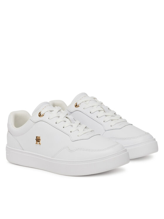 Tommy Hilfiger Sneakersy Tommy Hilfiger Essential Elevated Court Sneaker FW0FW08758 Biały