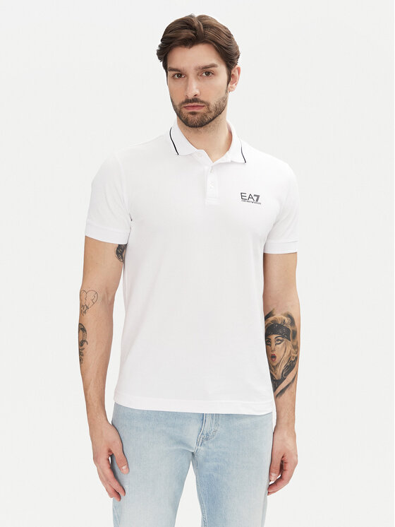 EA7 Emporio Armani EA7 Emporio Armani Polo 8NPF16 PJVUZ 1100 Blanco Slim Fit