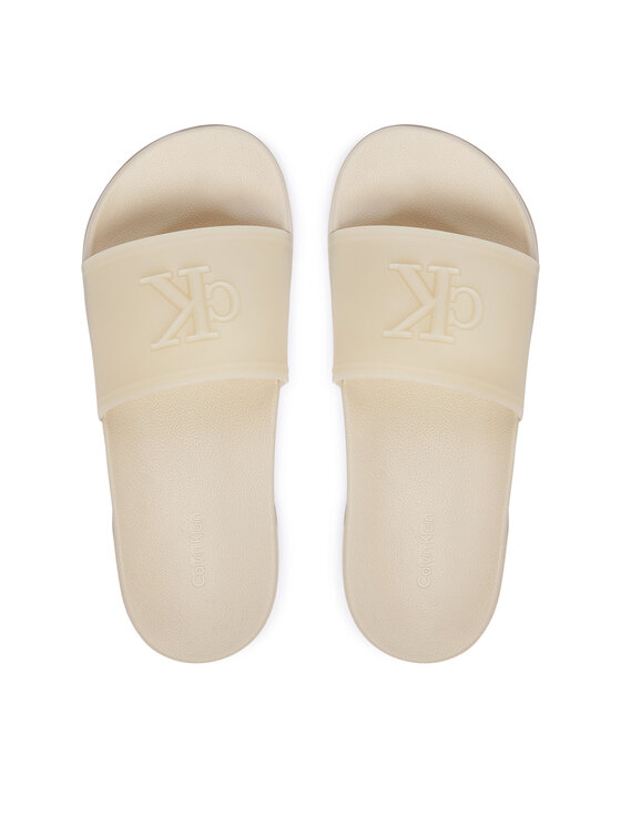 Calvin Klein Šlepetės Calvin Klein Ess Slide Tpu HW0HW02959 Kreminė