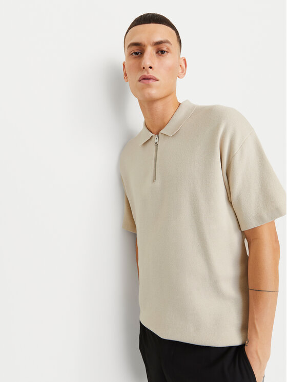 Jack & Jones Jack & Jones Поло Troy 12269617 Бежевий Relaxed Fit