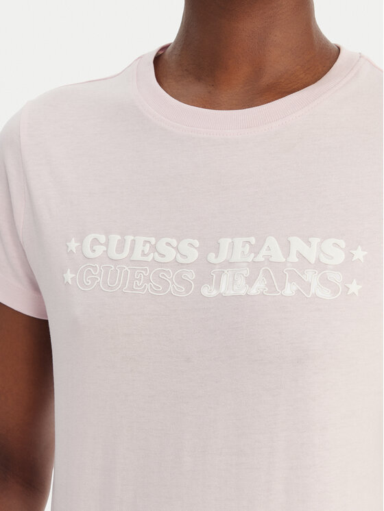 Guess Jeans Guess Jeans Camiseta W6GIC5 K8HM0 Rosa Regular Fit