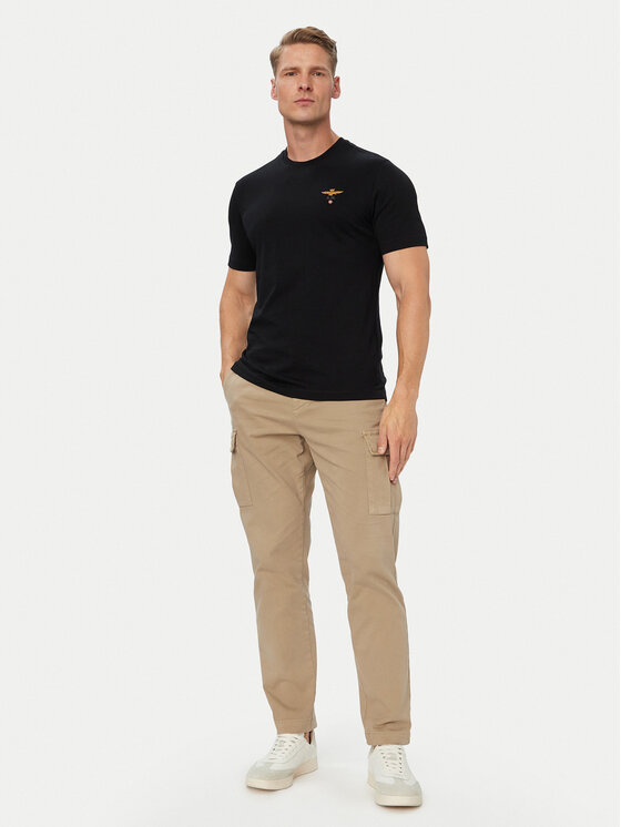Aeronautica Militare Aeronautica Militare Camiseta 262TS1580UJ00372 Negro Regular Fit
