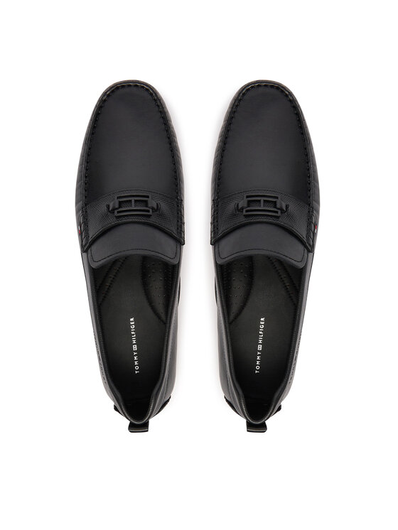 Tommy Hilfiger Mokasinke Tommy Hilfiger Hardware Lth Driver FM0FM05855 Crna