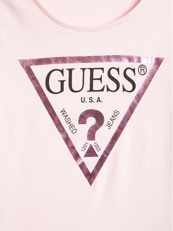 Guess Guess Футболка K73I56 K8HM0 Рожевий Regular Fit
