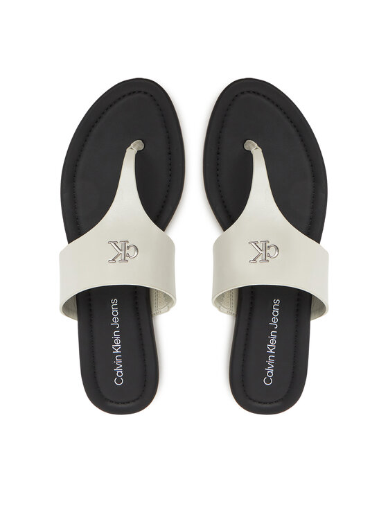 Calvin Klein Jeans Chancletas Calvin Klein Jeans Flat Sandal Toepost Mg YW0YW01691 Blanco