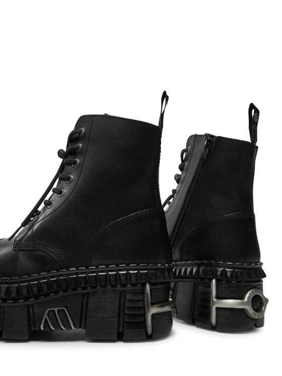 NEW ROCK Šņorzābaki NEW ROCK M-WALL083CCT-S9 Melns