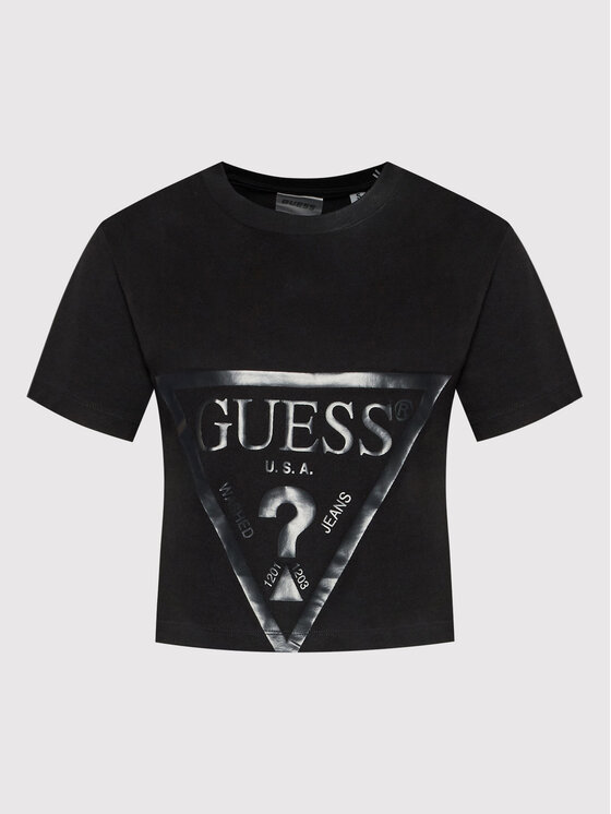 Guess Guess Футболка V2YI06 K8HM0 Чорний Regular Fit