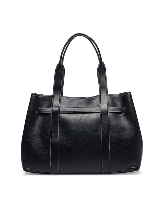 Calvin Klein Torbica Calvin Klein Buckle Medium Work Tote LV04F3549G Crna