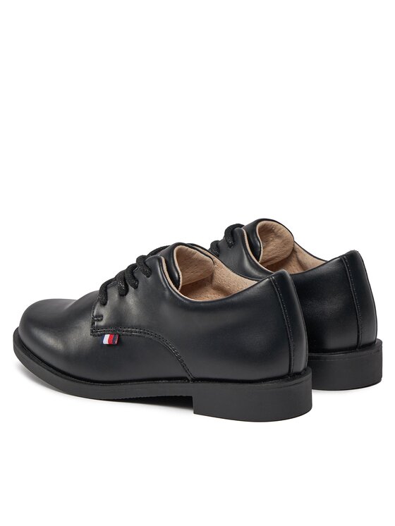 Tommy Hilfiger Pantofi Tommy Hilfiger Low Cut Lace Up Shoe T3B4-33174-1355 Negru