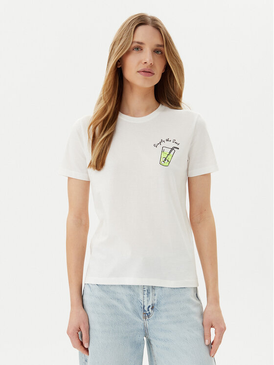 ONLY ONLY Футболка Kita 15349150 Білий Regular Fit