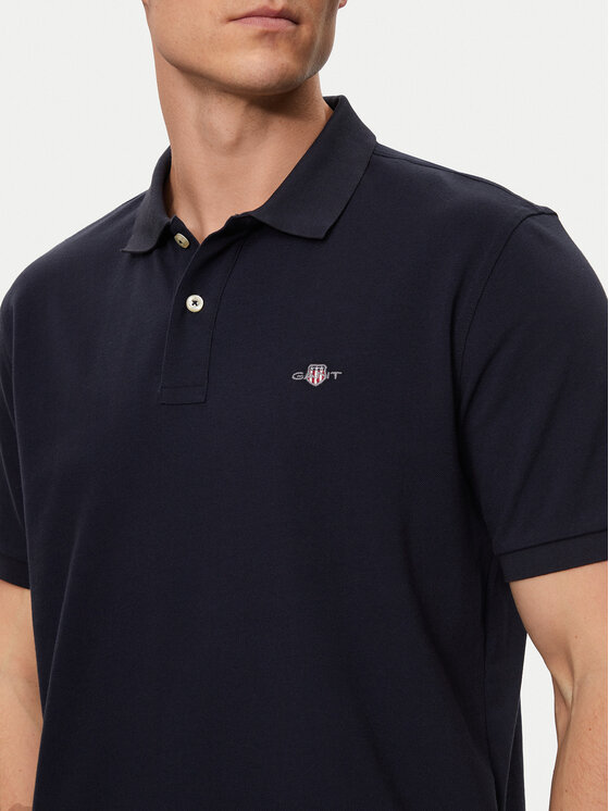 Gant Gant Polo marškinėliai Shield 2210 Tamsiai mėlyna Regular Fit