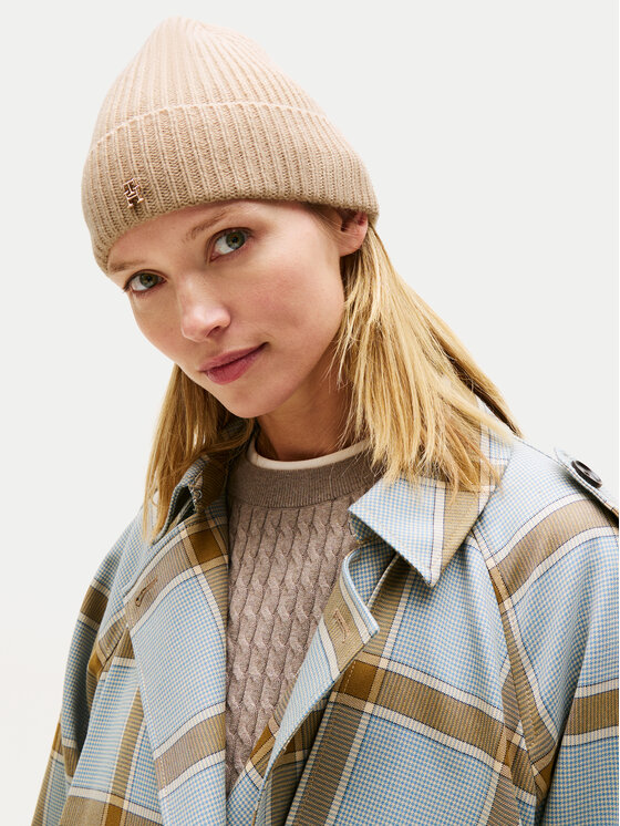 Tommy Hilfiger Čiapka Tommy Hilfiger Th Cashmere AW0AW17772 Béžová