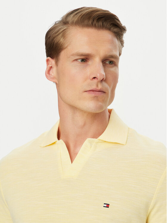 Tommy Hilfiger Tommy Hilfiger Polo Textured Oxford Pique MW0MW38482 Amarillo claro Regular Fit