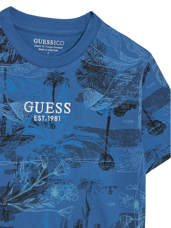 Guess Guess Camiseta L6GI14 K8HM4 Azul Relaxed Fit
