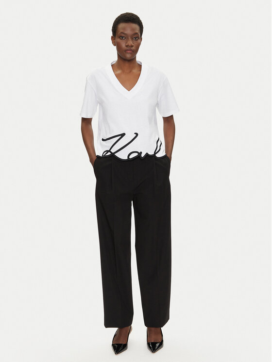KARL LAGERFELD KARL LAGERFELD Póló A2W17104 Fehér Relaxed Fit