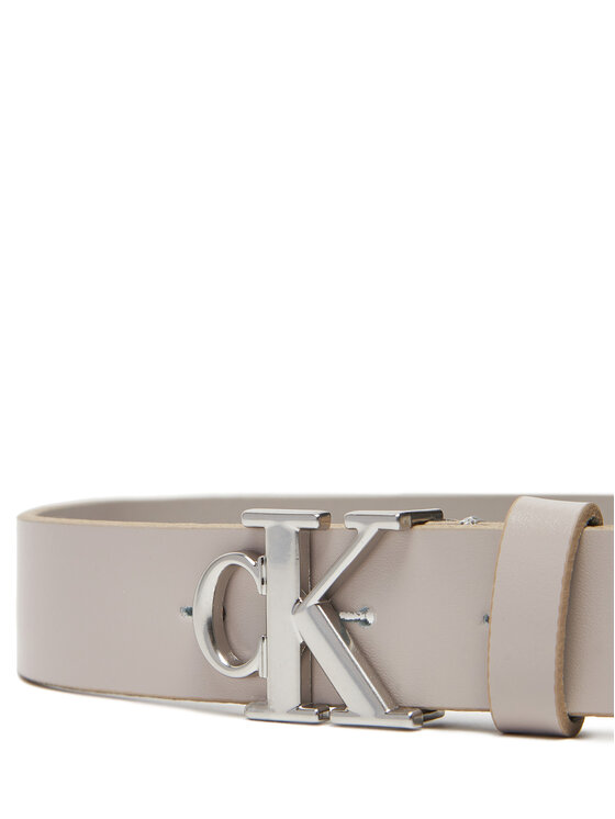 Calvin Klein Dámsky opasok Calvin Klein Monogram Plaque Buckle 25Mm LV04K7017G Biela